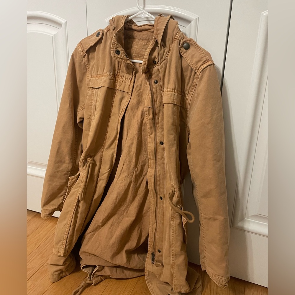 american eagle tan utility jacket